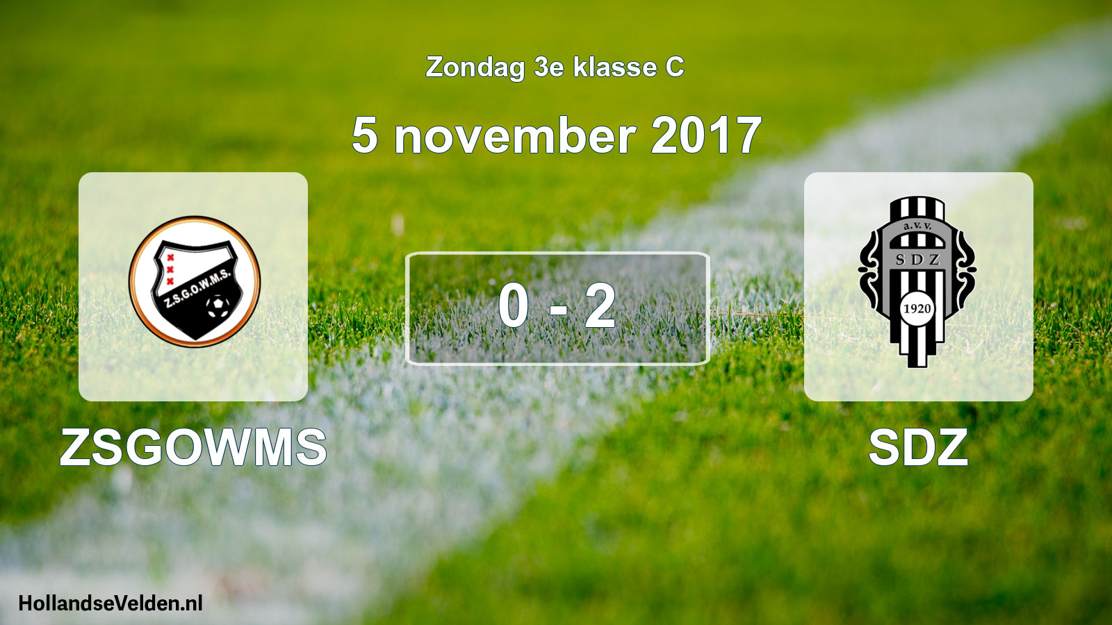 Total number of matches played: ZSGOWMS - SDZ 0 - 2 (5 November 2017)