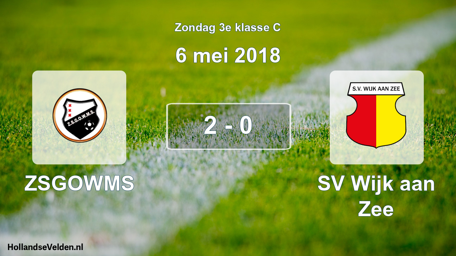 Total number of matches played: ZSGOWMS - SV Wijk aan Zee 2 - 0 (6 May 2018)
