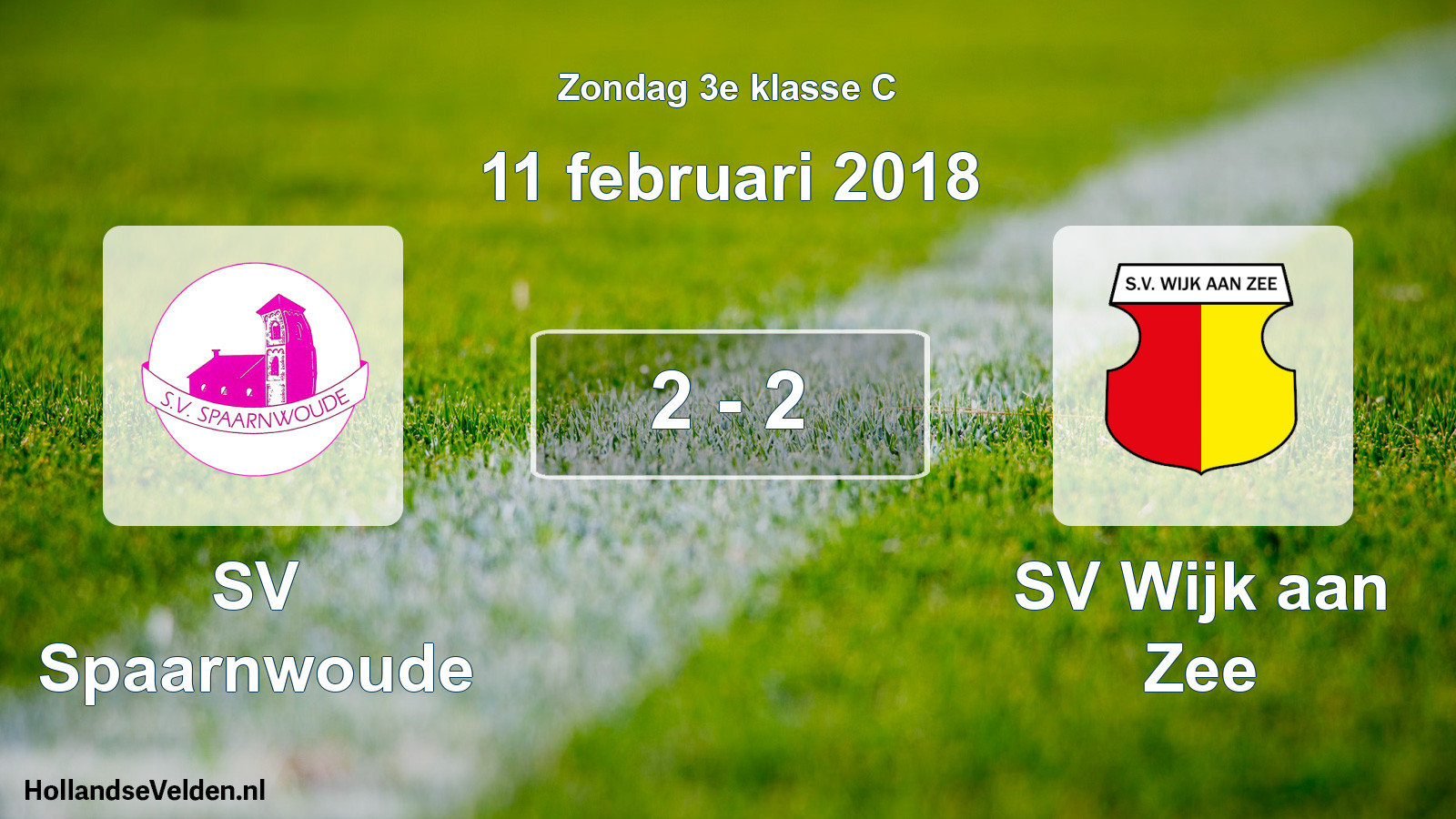 Total number of matches played: SV Spaarnwoude - SV Wijk aan Zee 2 - 2 (11 February 2018)