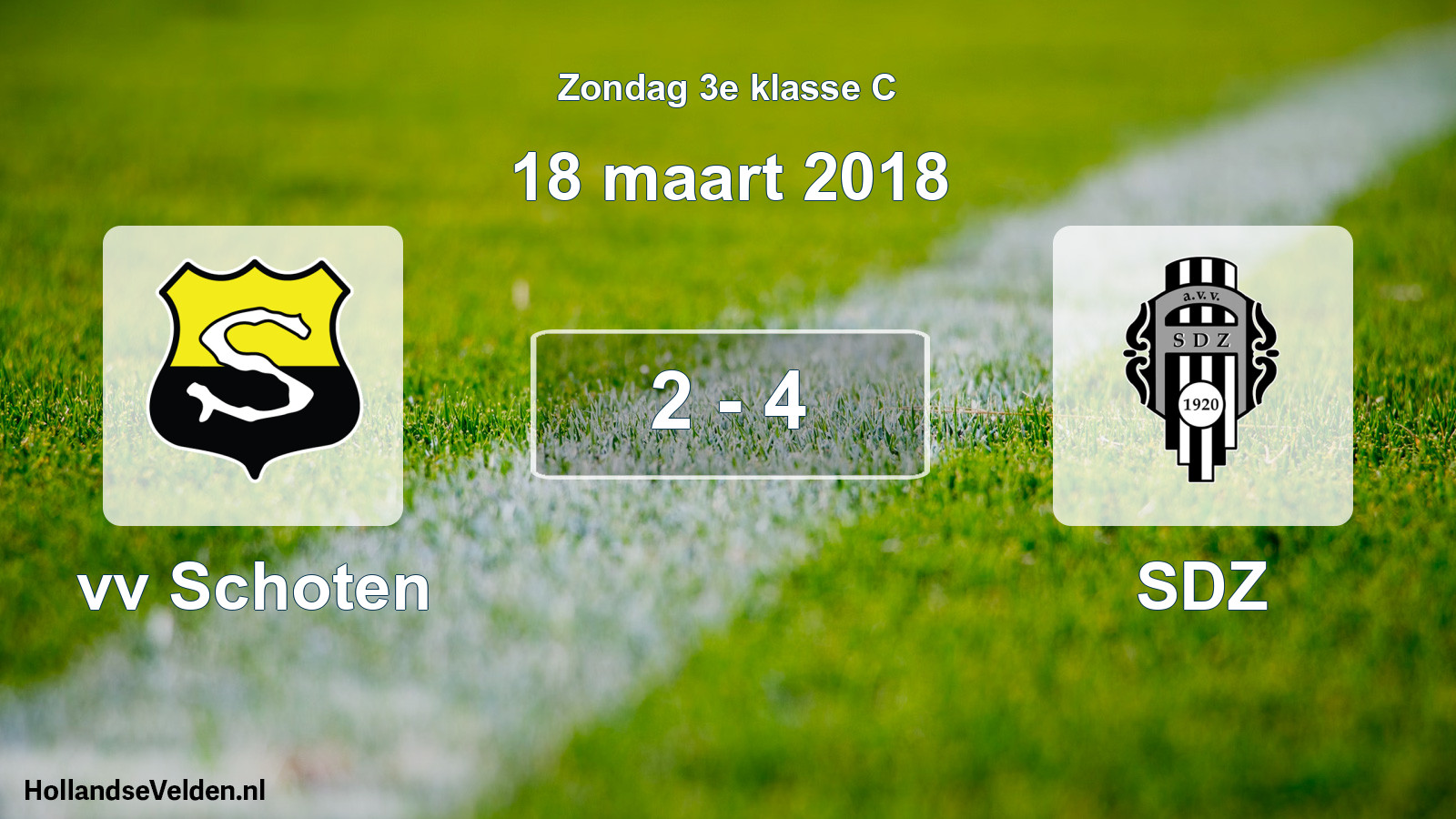 Total number of matches played: vv Schoten - SDZ 2 - 4 (18 March 2018)