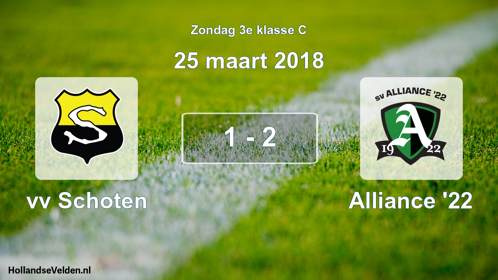 Total number of matches played: vv Schoten - Alliance '22 1 - 2 (25 March 2018)