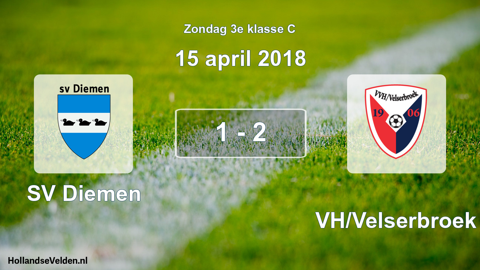 Total number of matches played: SV Diemen - VVH/Velserbroek 1 - 2 (15 April 2018)