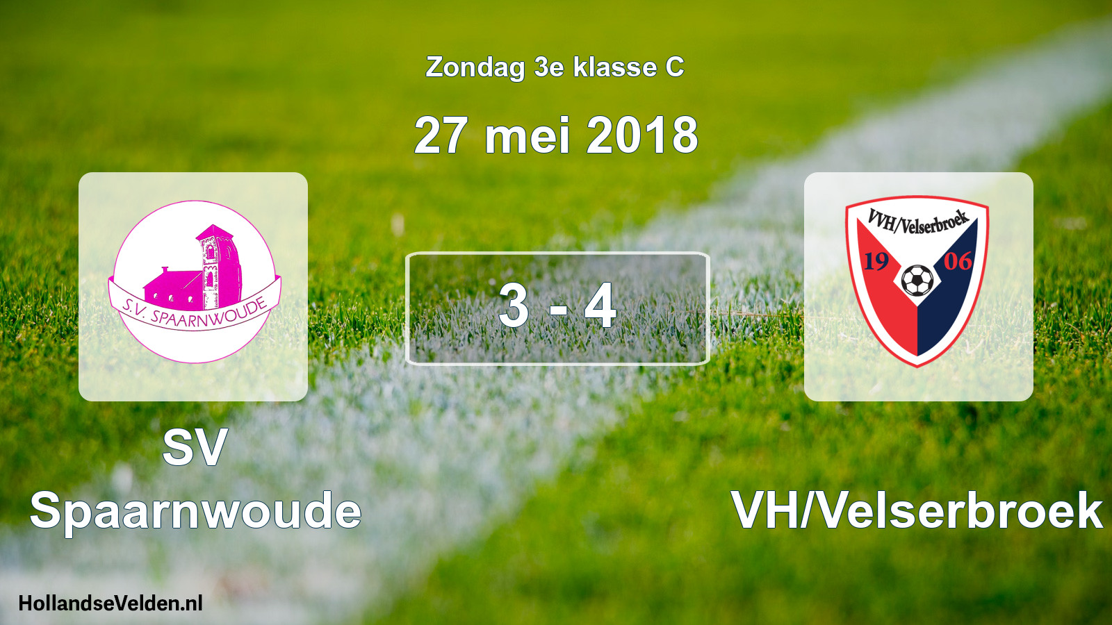 Total number of matches played: SV Spaarnwoude - VVH/Velserbroek 3 - 4 (27 May 2018)