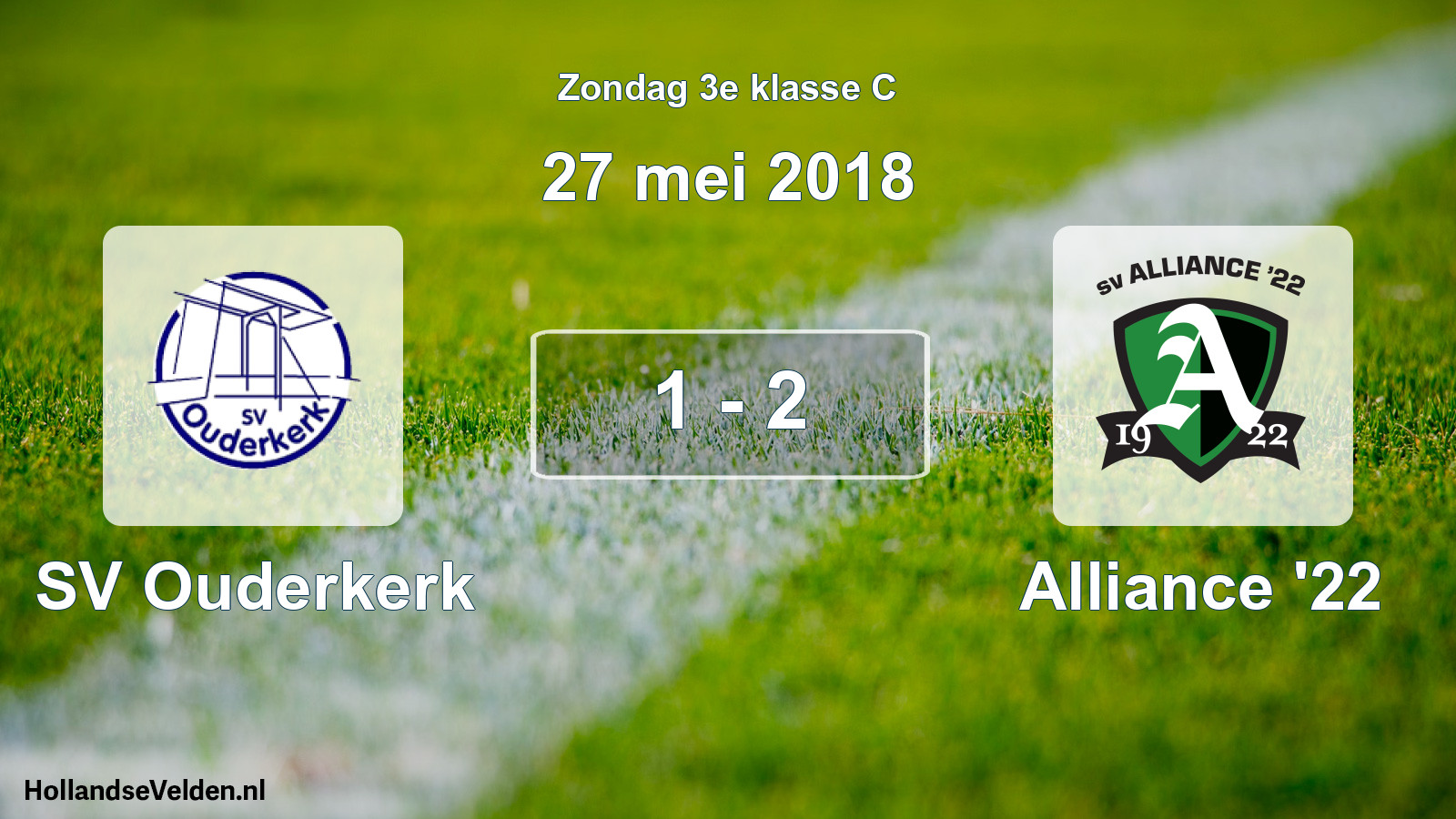 Total number of matches played: SV Ouderkerk - Alliance '22 1 - 2 (27 May 2018)