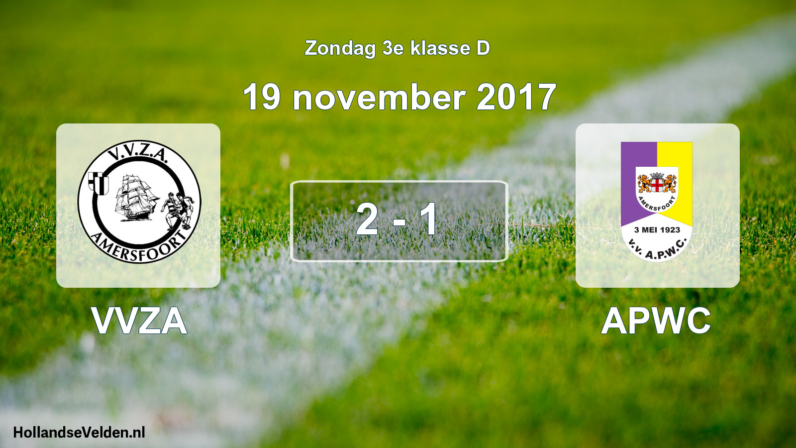 Total number of matches played: VVZA - APWC 2 - 1 (19 November 2017)