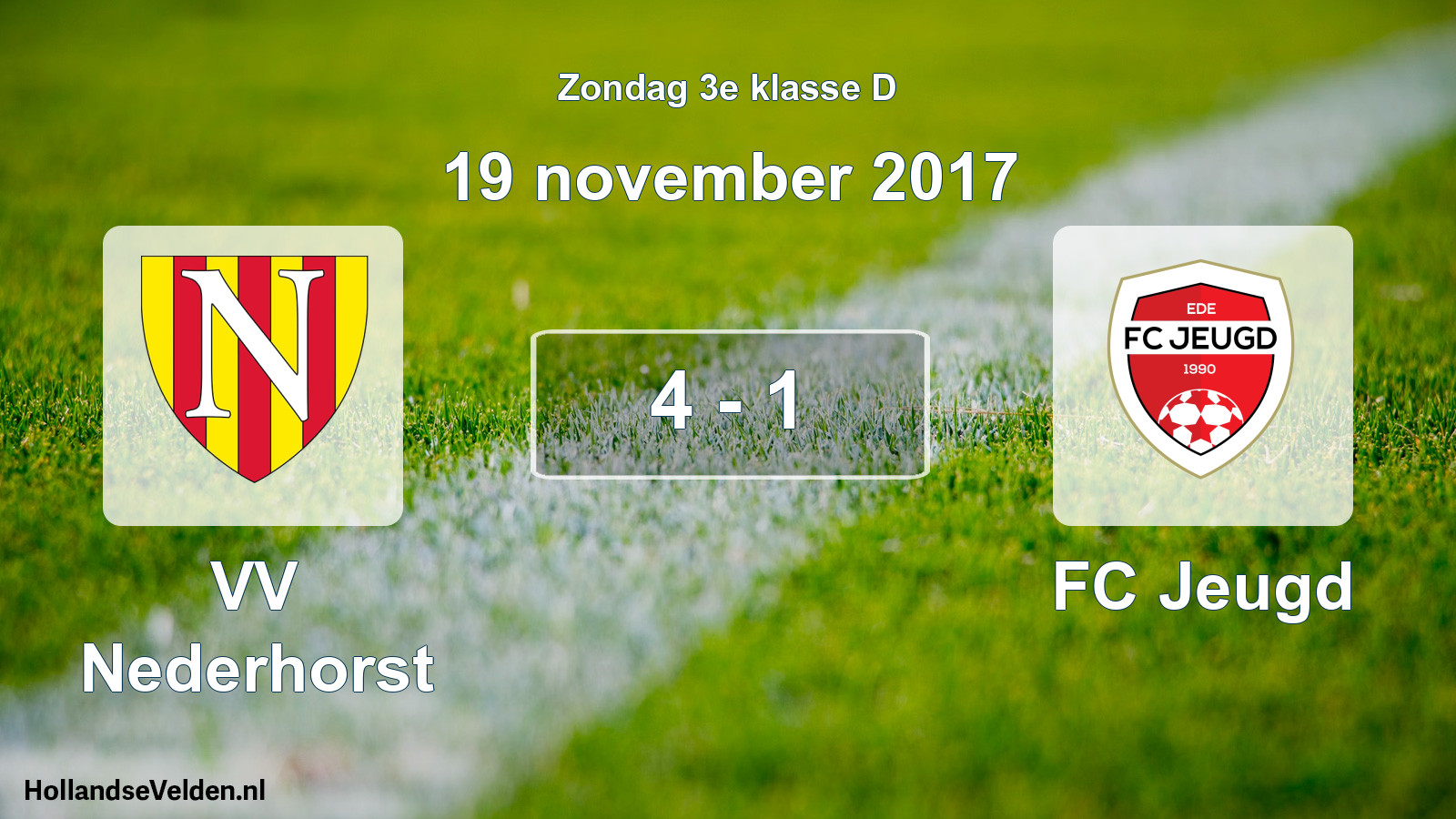 Total number of matches played: VV Nederhorst - FC Jeugd 4 - 1 (19 November 2017)