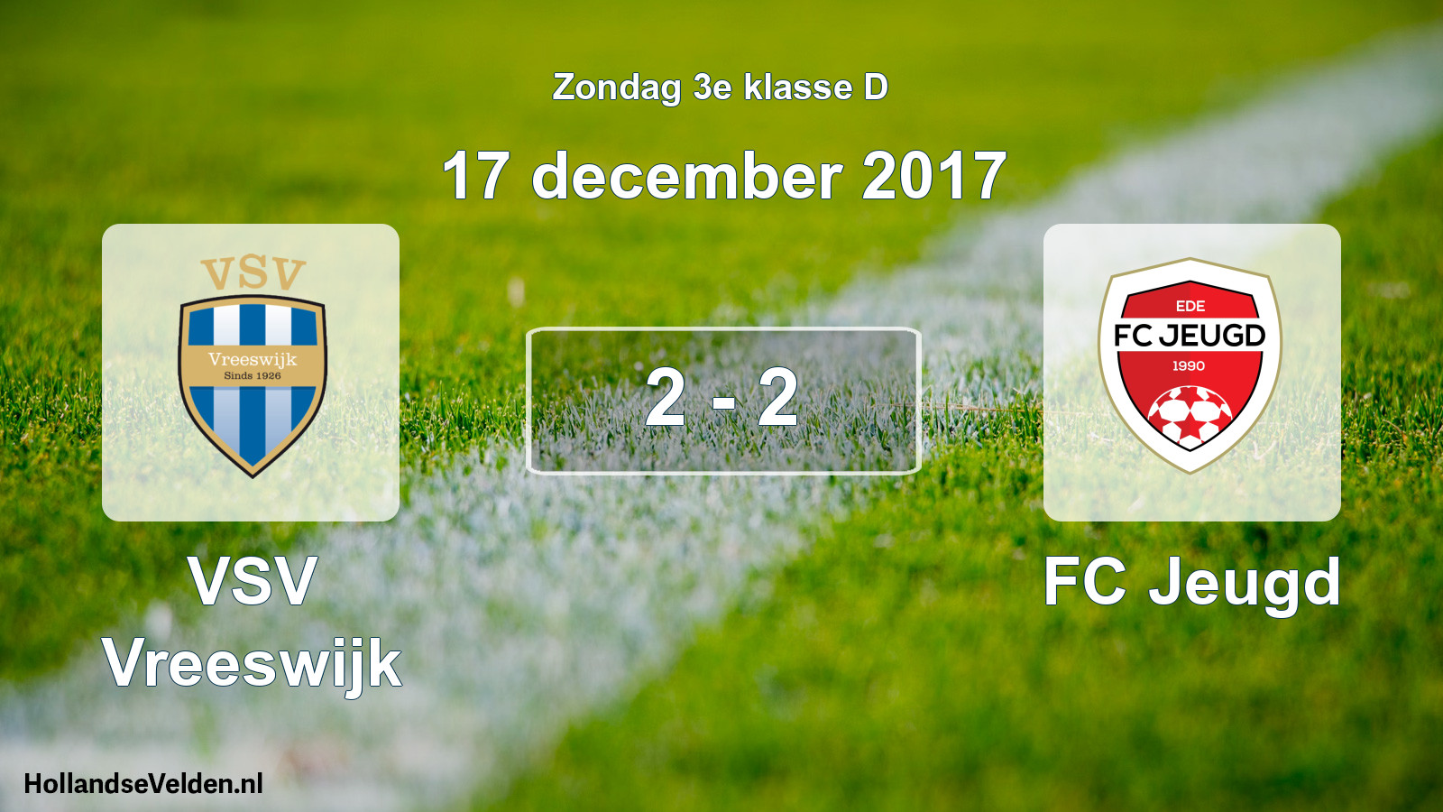Total number of matches played: VSV Vreeswijk - FC Jeugd 2 - 2 (17 December 2017)