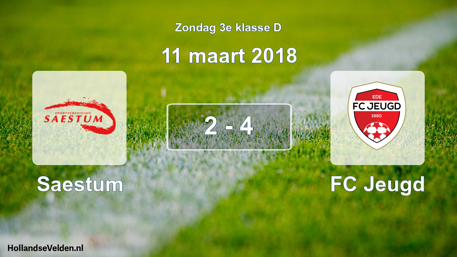 Total number of matches played: Saestum - FC Jeugd 2 - 4 (11 March 2018)