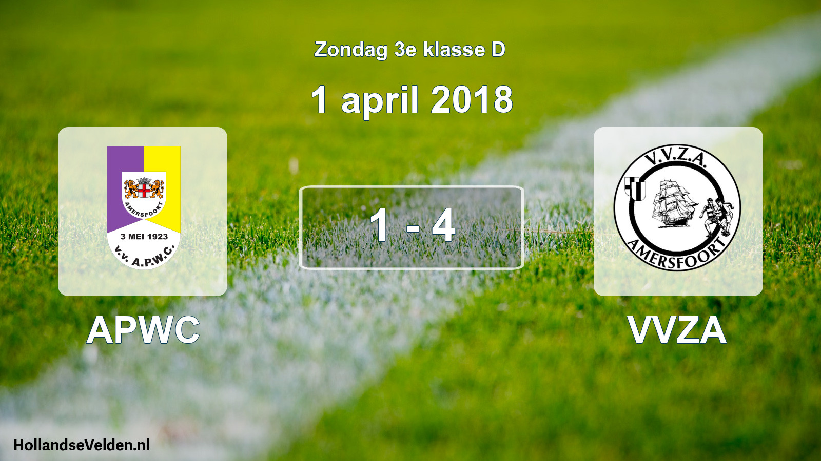 Total number of matches played: APWC - VVZA 1 - 4 (1 April 2018)