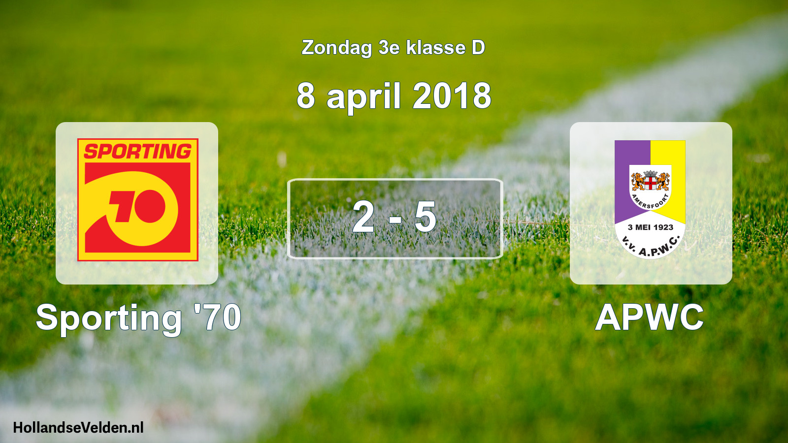Total number of matches played: Sporting '70 - APWC 2 - 5 (8 April 2018)