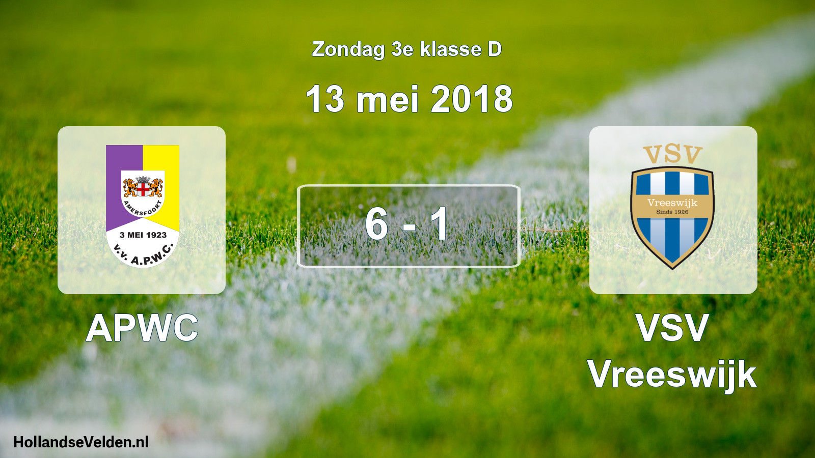 Total number of matches played: APWC - VSV Vreeswijk 6 - 1 (13 May 2018)
