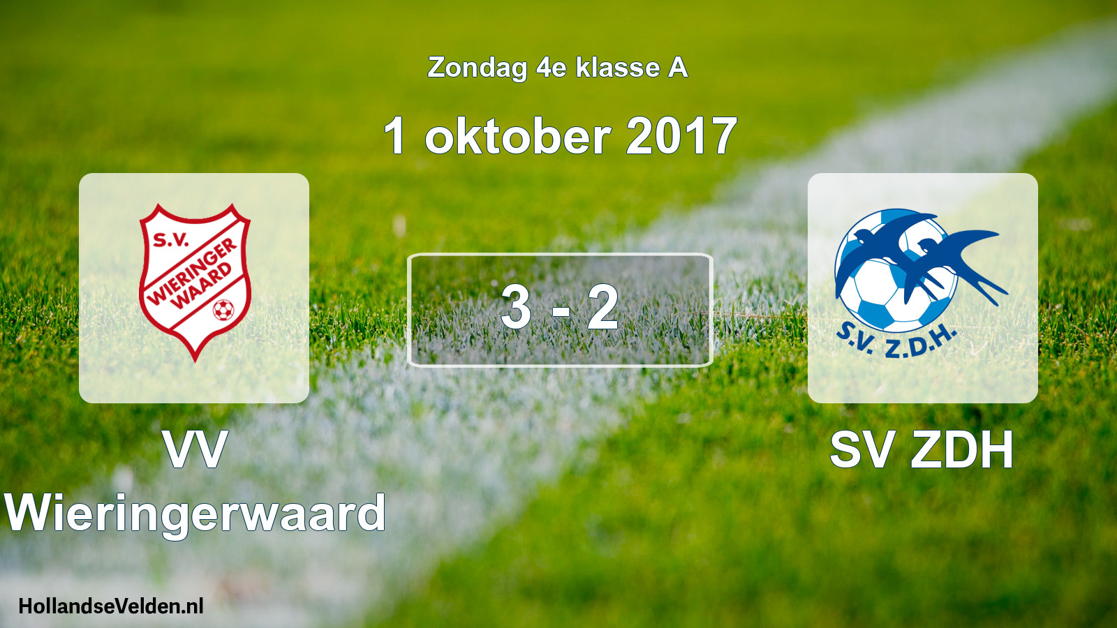 Total number of matches played: VV Wieringerwaard - SV ZDH 3 - 2 (1 October 2017)
