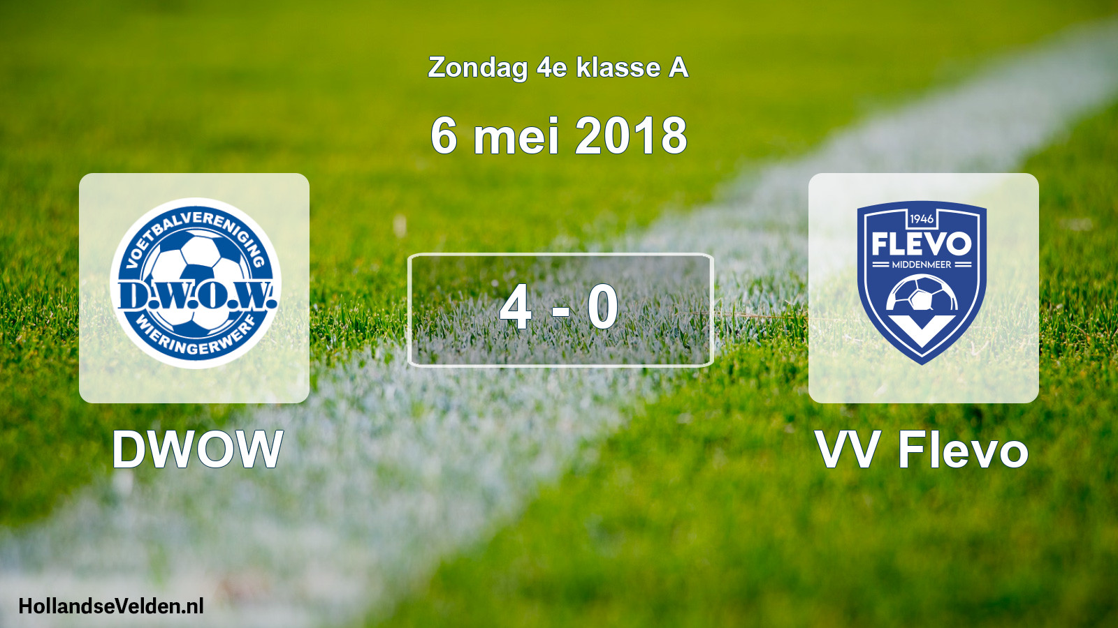 Total number of matches played: DWOW - VV Flevo 4 - 0 (6 May 2018)