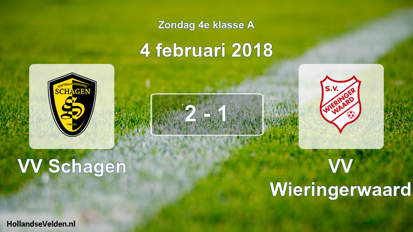 Total number of matches played: VV Schagen - VV Wieringerwaard 2 - 1 (4 February 2018)