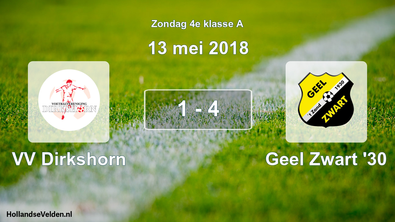 Total number of matches played: VV Dirkshorn - Geel Zwart '30 1 - 4 (13 May 2018)
