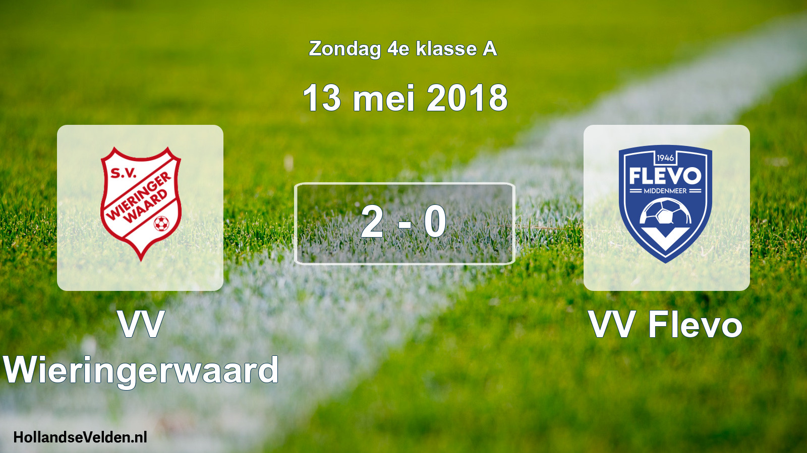 Total number of matches played: VV Wieringerwaard - VV Flevo 2 - 0 (13 May 2018)