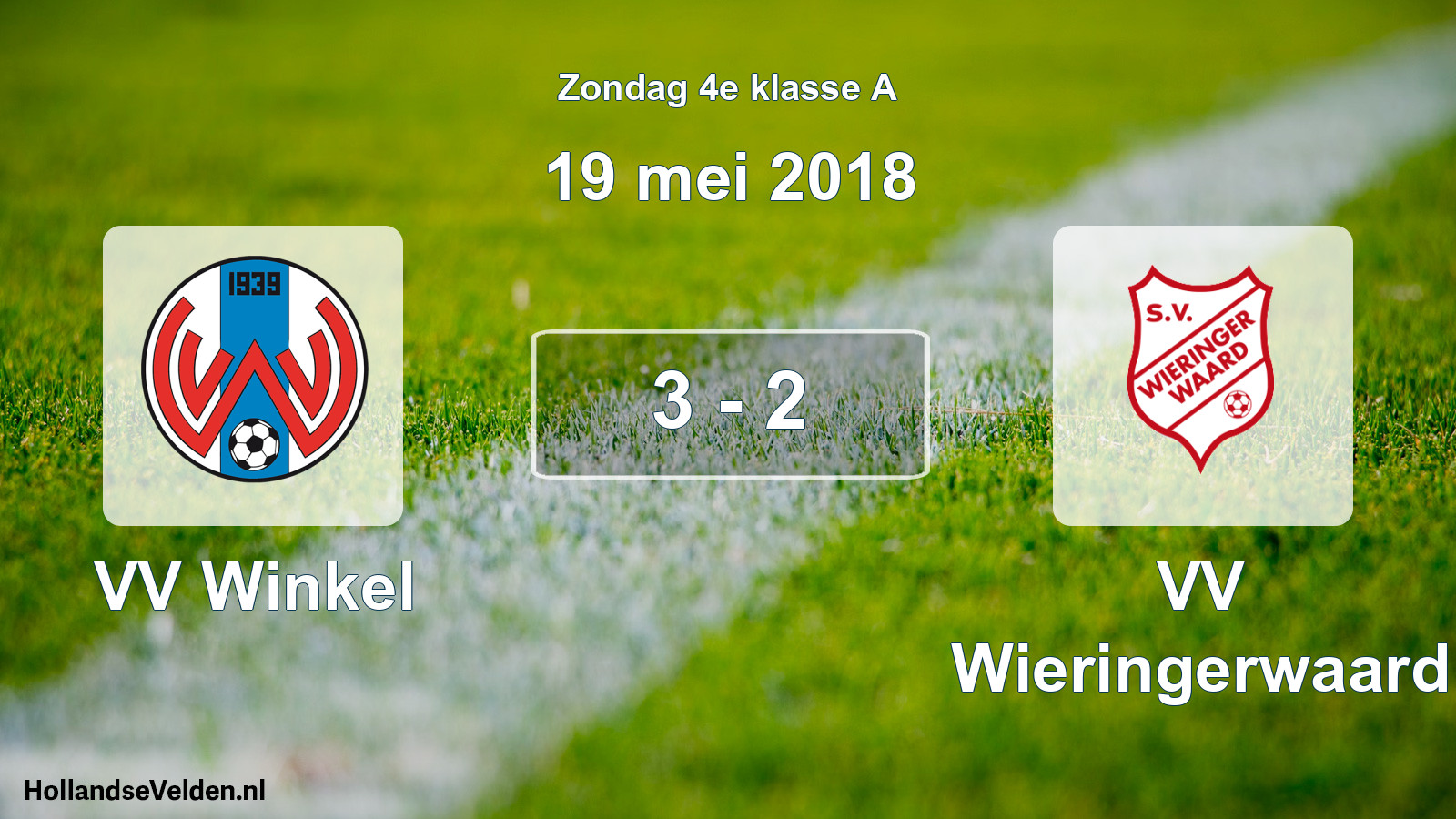 Total number of matches played: VV Winkel - VV Wieringerwaard 3 - 2 (19 May 2018)
