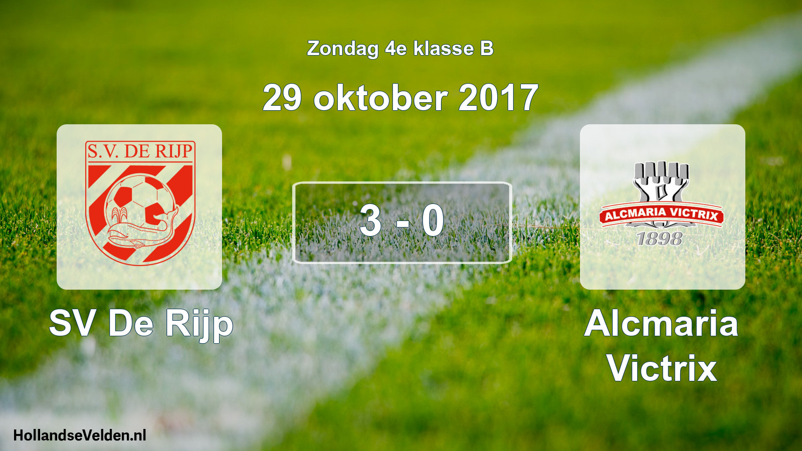 Total number of matches played: SV De Rijp - Alcmaria Victrix 3 - 0 (29 October 2017)