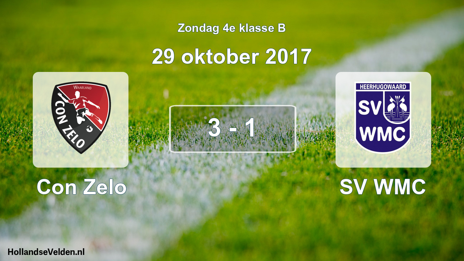 Total number of matches played: Con Zelo - SV WMC 3 - 1 (29 October 2017)