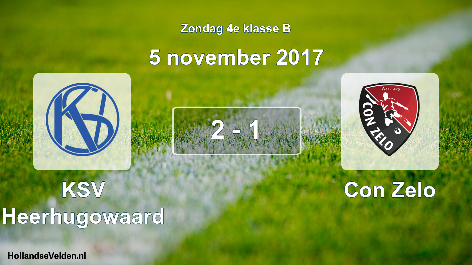 Total number of matches played: KSV Heerhugowaard - Con Zelo 2 - 1 (5 November 2017)
