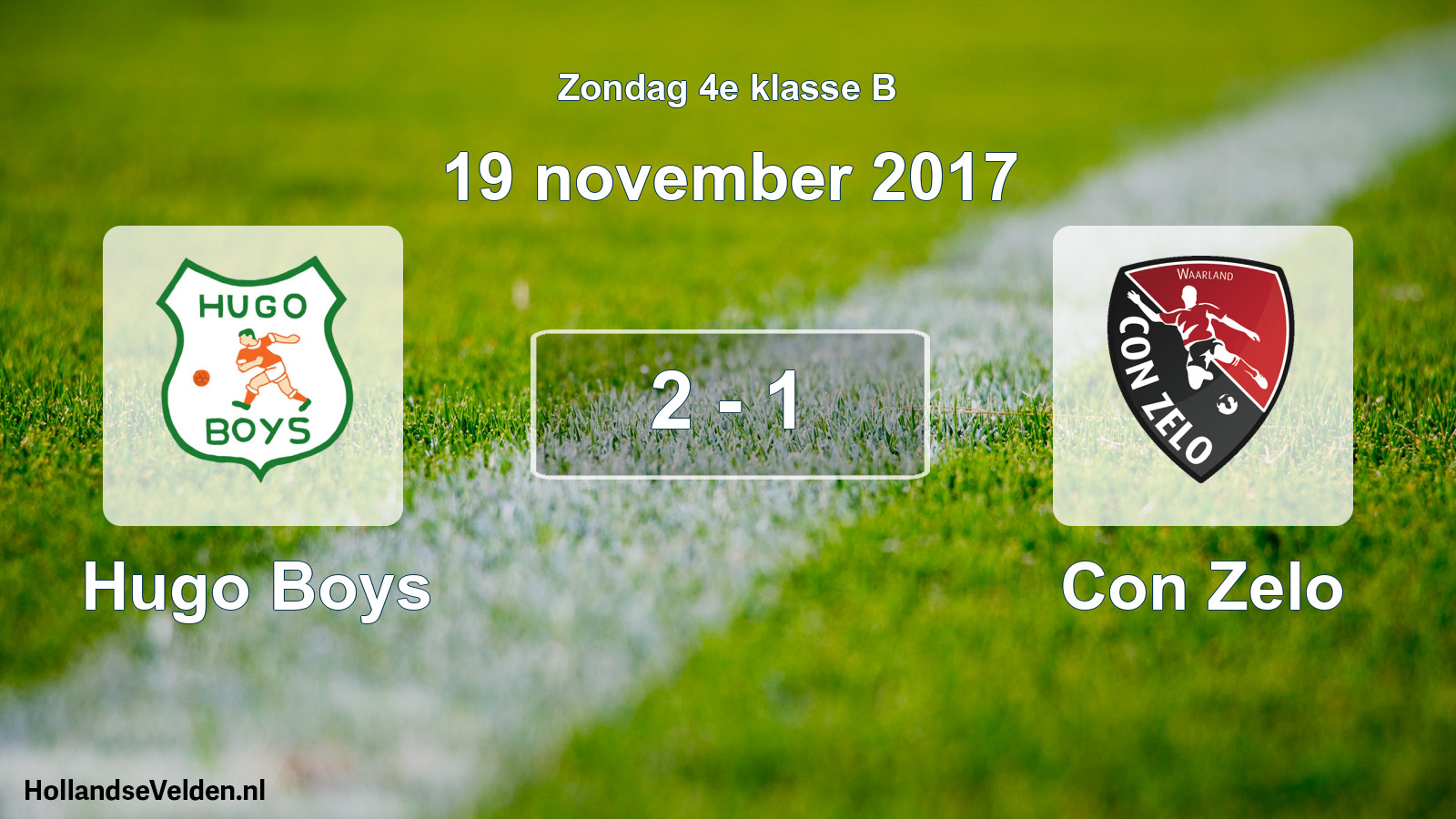 Total number of matches played: Hugo Boys - Con Zelo 2 - 1 (19 November 2017)