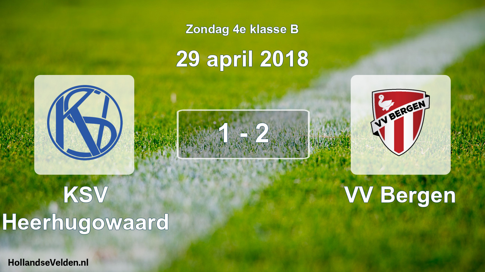 Total number of matches played: KSV Heerhugowaard - VV Bergen 1 - 2 (29 April 2018)