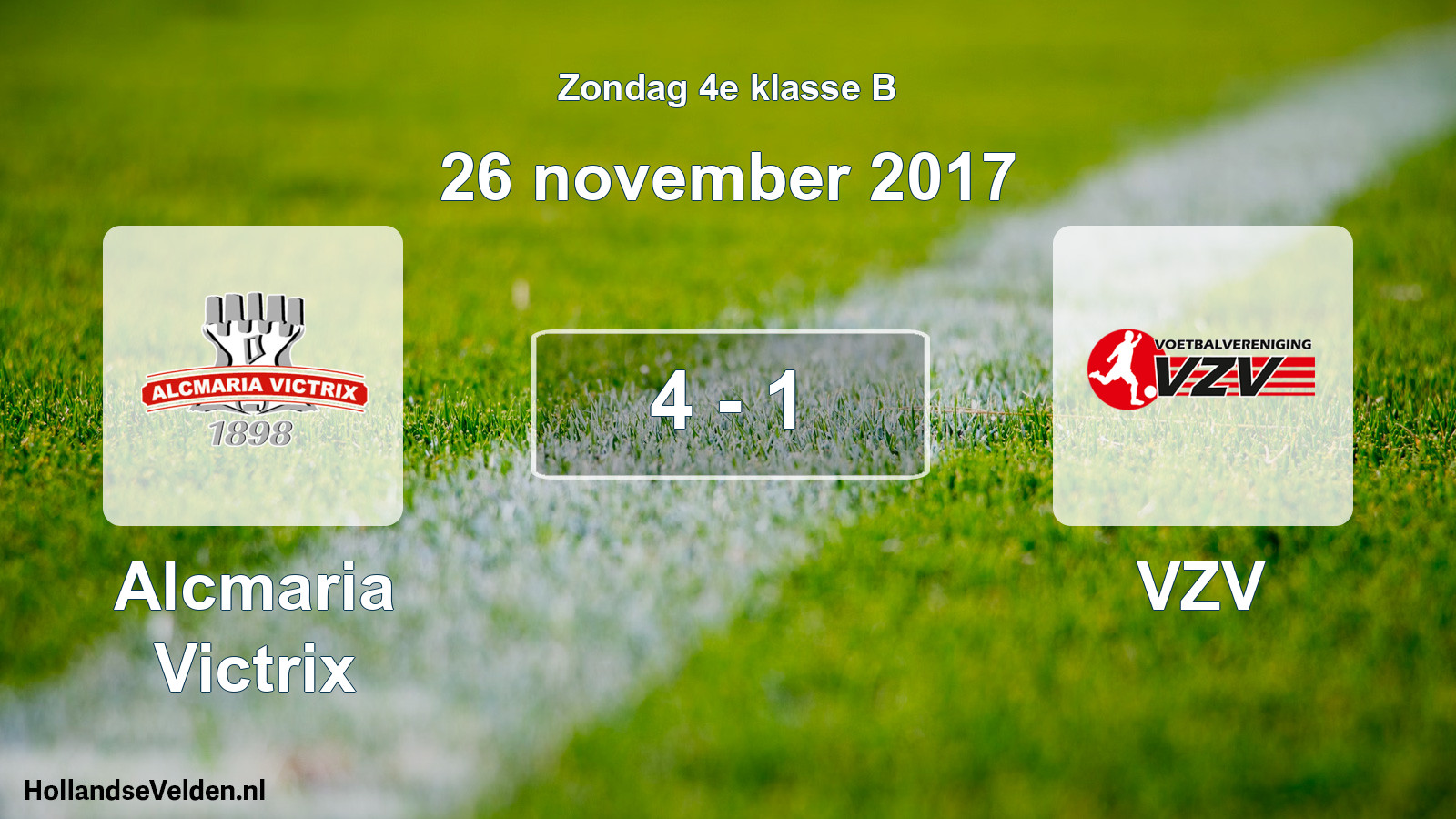 Total number of matches played: Alcmaria Victrix - VZV 4 - 1 (26 November 2017)