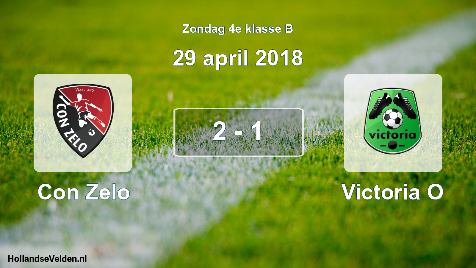 Total number of matches played: Con Zelo - Victoria O 2 - 1 (29 April 2018)