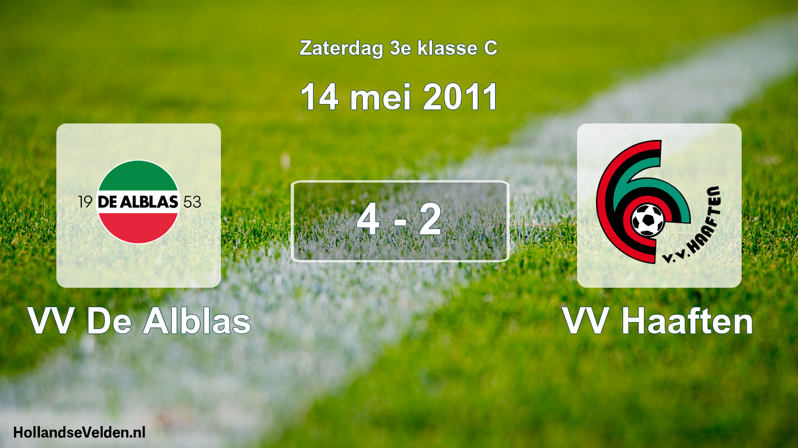 Total number of matches played: VV De Alblas - VV Haaften 4 - 2 (14 May 2011)