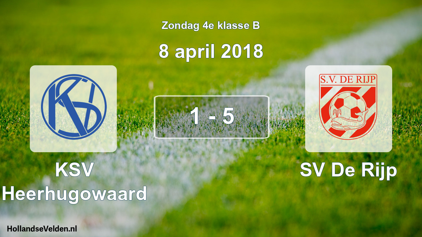 Total number of matches played: KSV Heerhugowaard - SV De Rijp 1 - 5 (8 April 2018)
