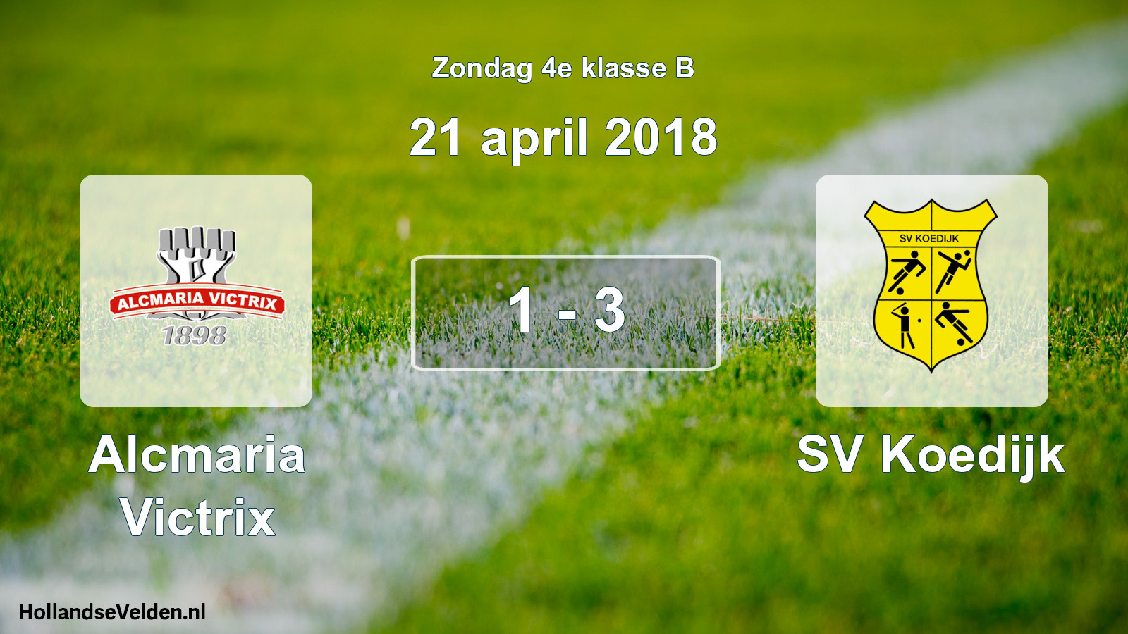 Total number of matches played: Alcmaria Victrix - SV Koedijk 1 - 3 (21 April 2018)