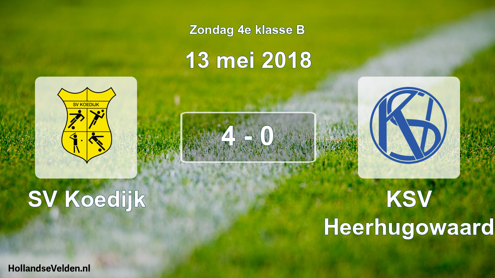 Total number of matches played: SV Koedijk - KSV Heerhugowaard 4 - 0 (13 May 2018)