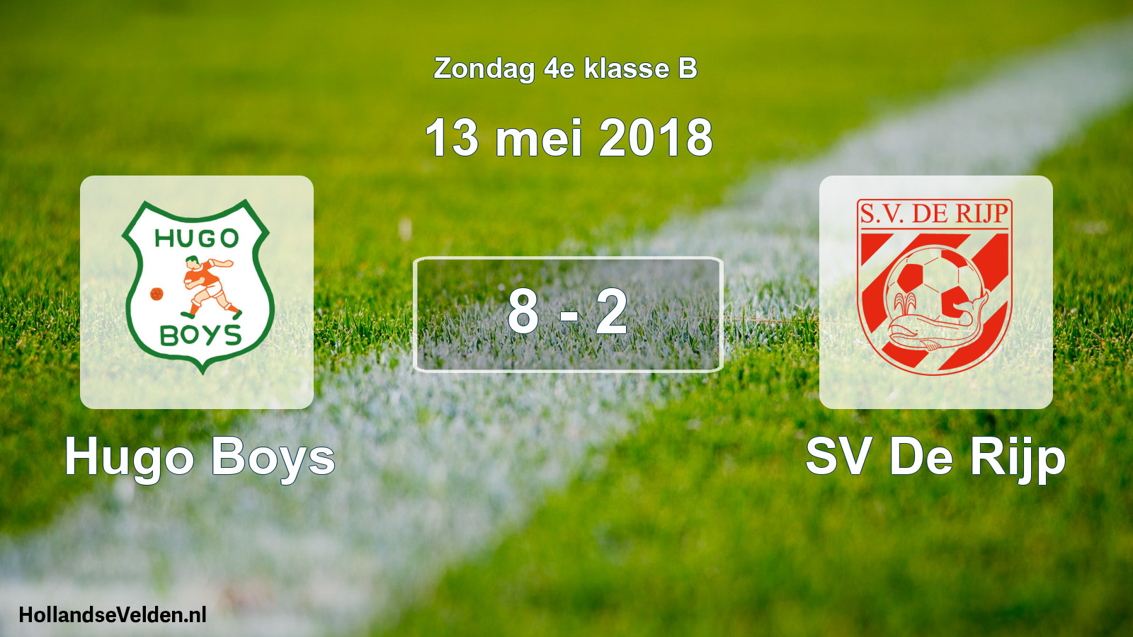 Total number of matches played: Hugo Boys - SV De Rijp 8 - 2 (13 May 2018)