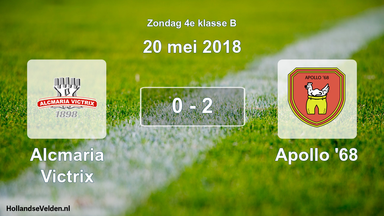 Total number of matches played: Alcmaria Victrix - Apollo '68 0 - 2 (20 May 2018)