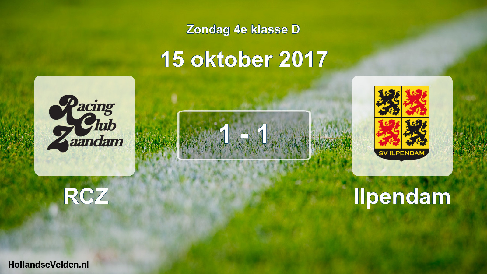 Total number of matches played: RCZ - Ilpendam 1 - 1 (15 October 2017)
