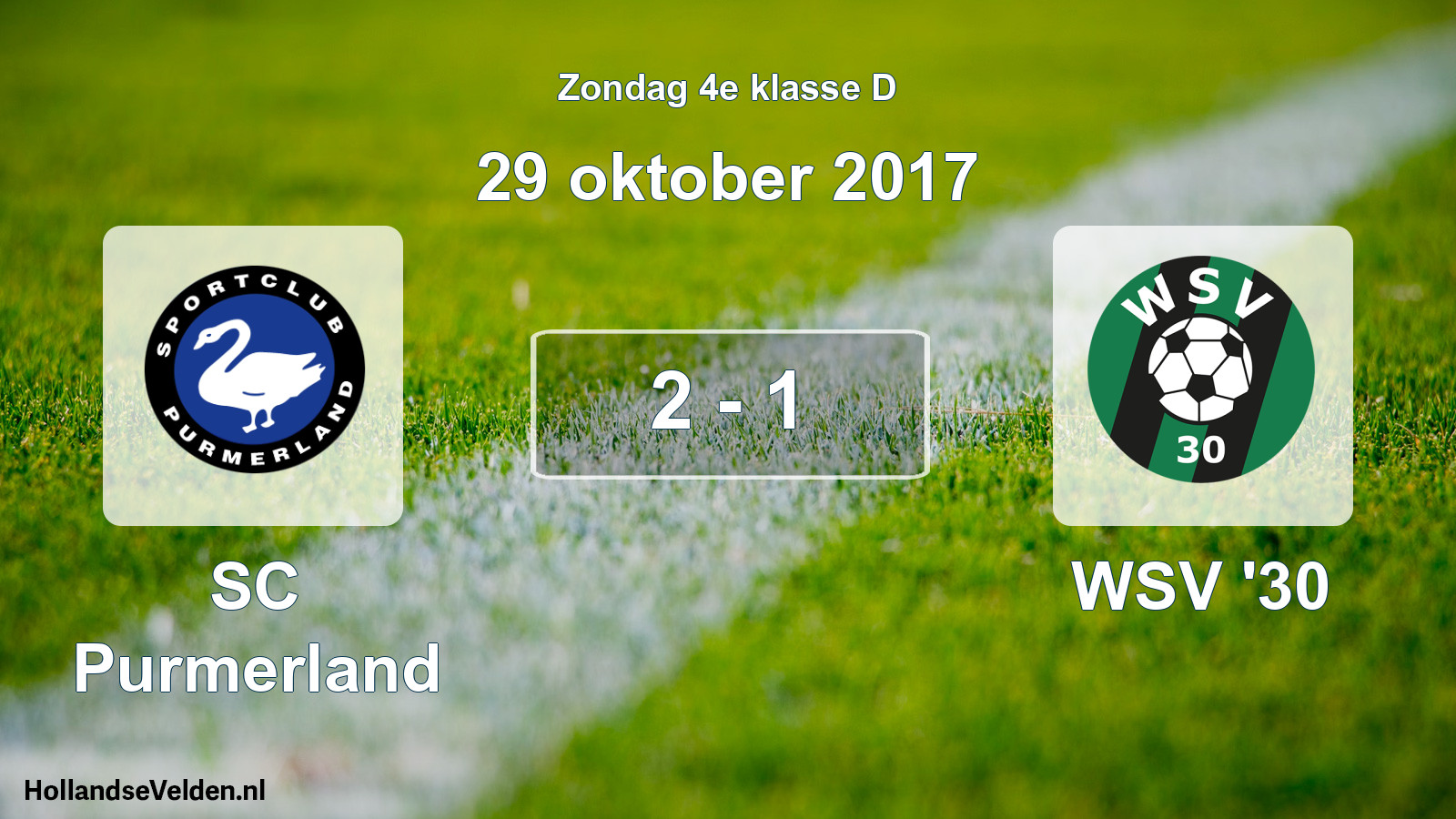Total number of matches played: SC Purmerland - WSV '30 2 - 1 (29 October 2017)