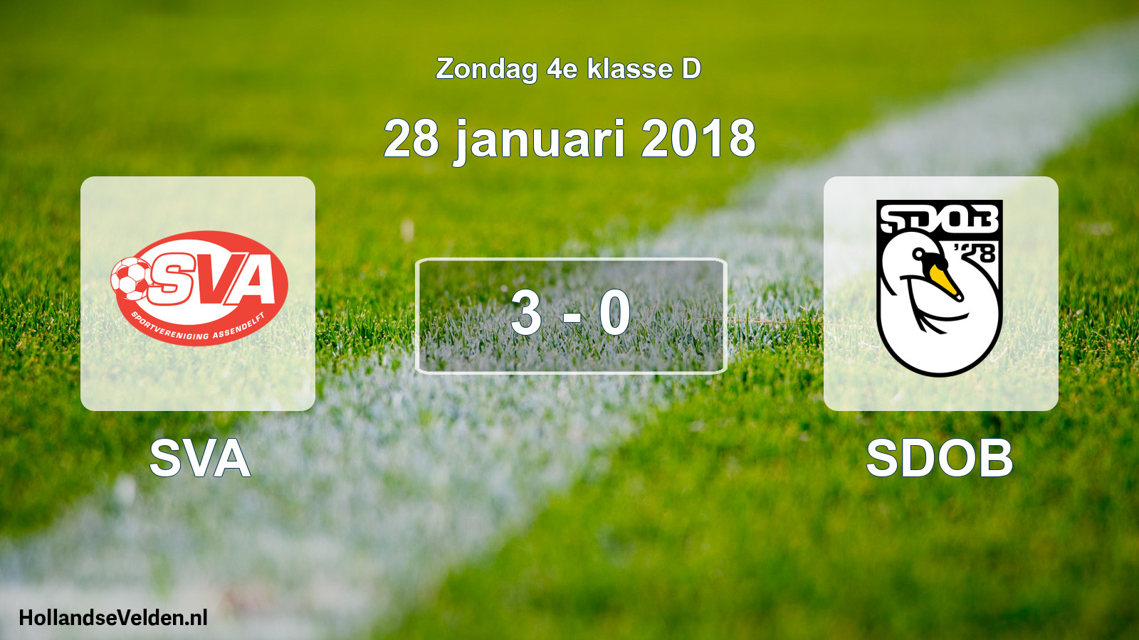 Total number of matches played: SVA - SDOB 3 - 0 (28 January 2018)