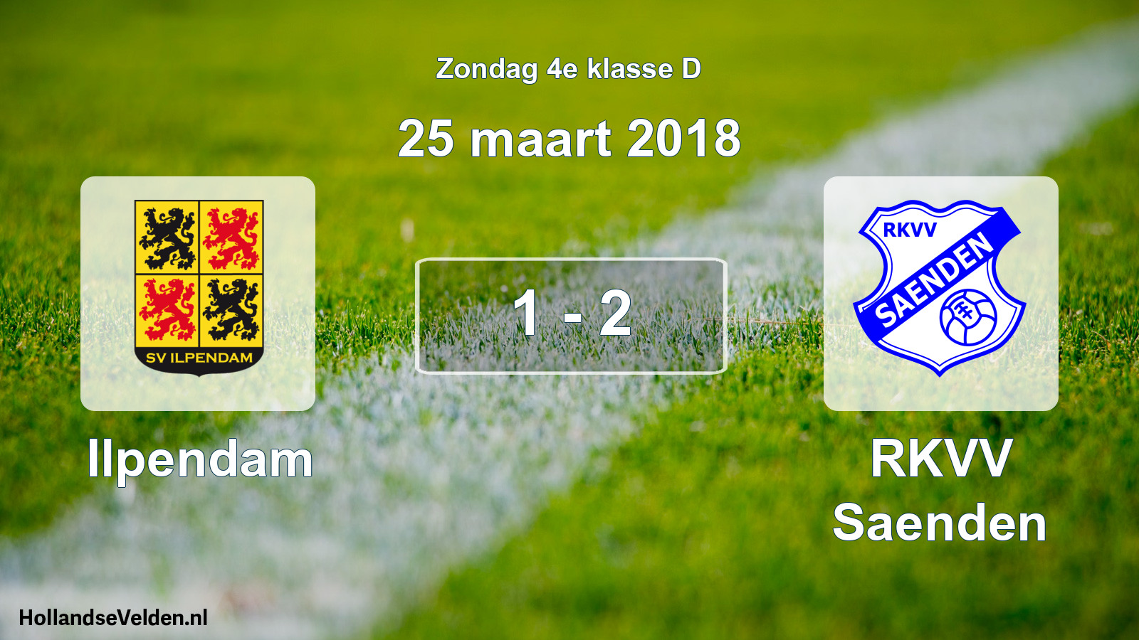 Total number of matches played: Ilpendam - RKVV Saenden 1 - 2 (25 March 2018)