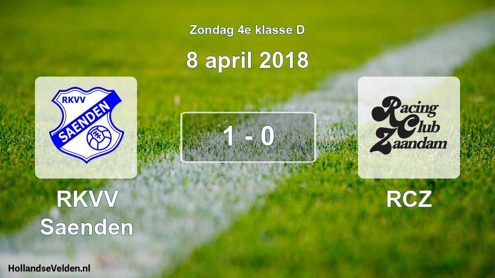 Total number of matches played: RKVV Saenden - RCZ 1 - 0 (8 April 2018)
