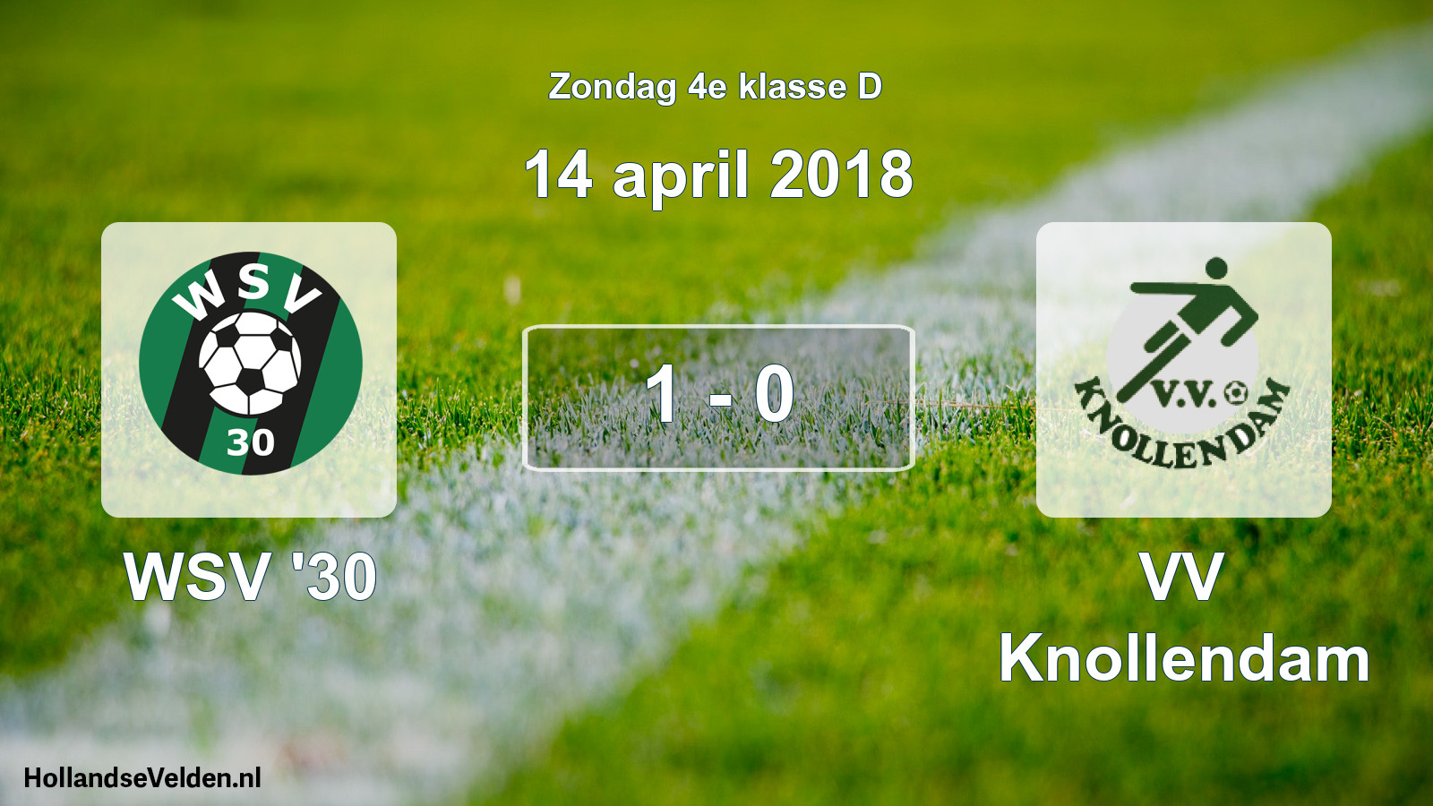Total number of matches played: WSV '30 - VV Knollendam 1 - 0 (14 April 2018)