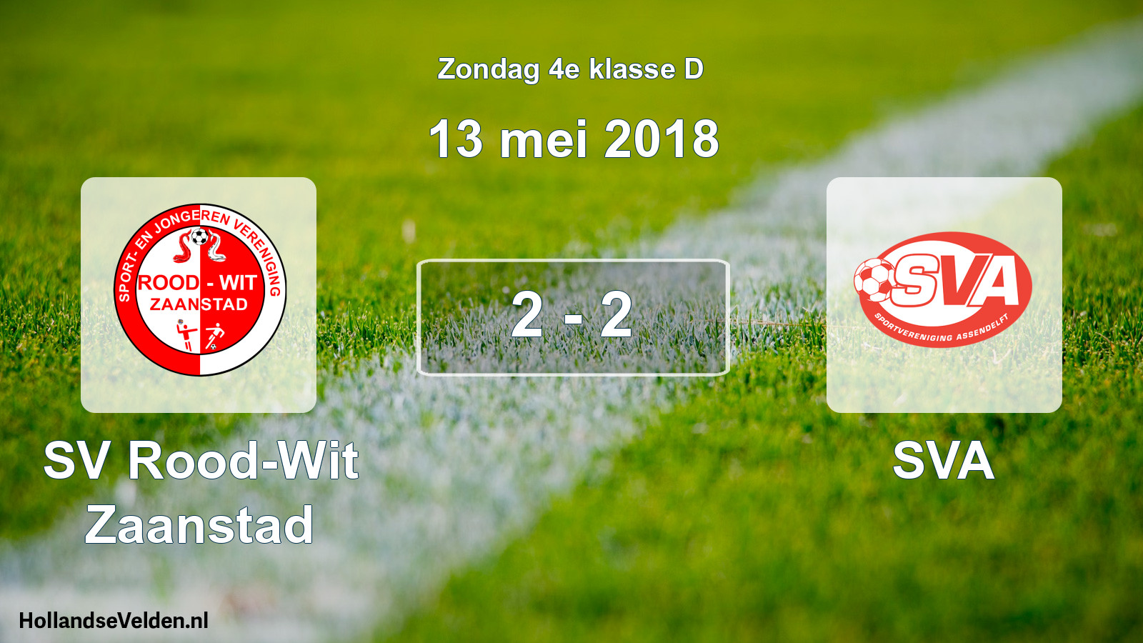 Total number of matches played: SV Rood-Wit Zaanstad - SVA 2 - 2 (13 May 2018)
