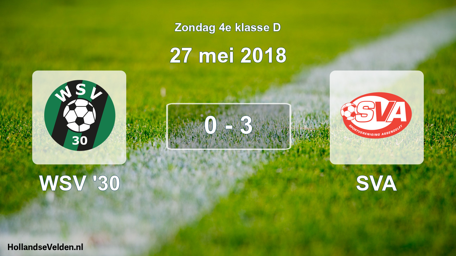 Total number of matches played: WSV '30 - SVA 0 - 3 (27 May 2018)