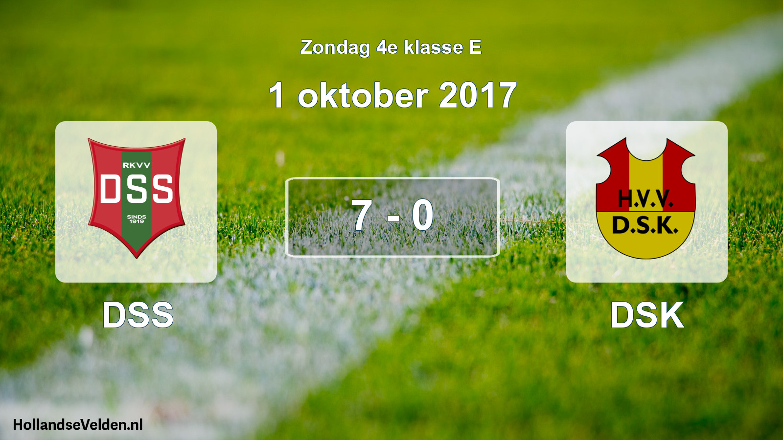 Total number of matches played: DSS - DSK 7 - 0 (1 October 2017)