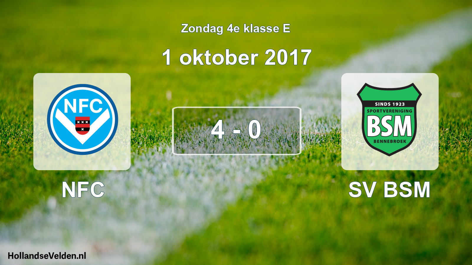 Total number of matches played: NFC - SV BSM 4 - 0 (1 October 2017)