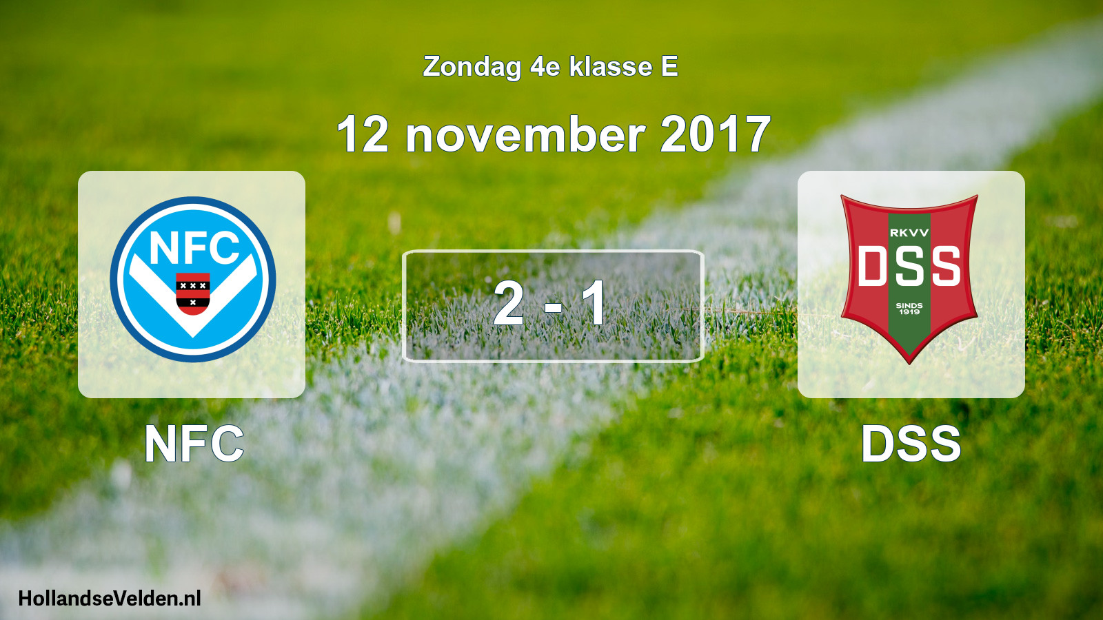 Total number of matches played: NFC - DSS 2 - 1 (12 November 2017)