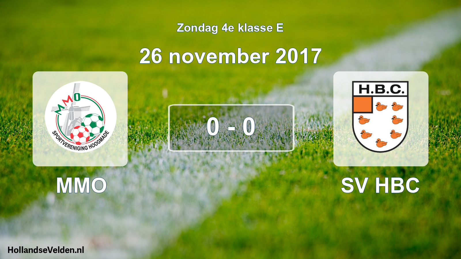 Total number of matches played: MMO - SV HBC 0 - 0 (26 November 2017)