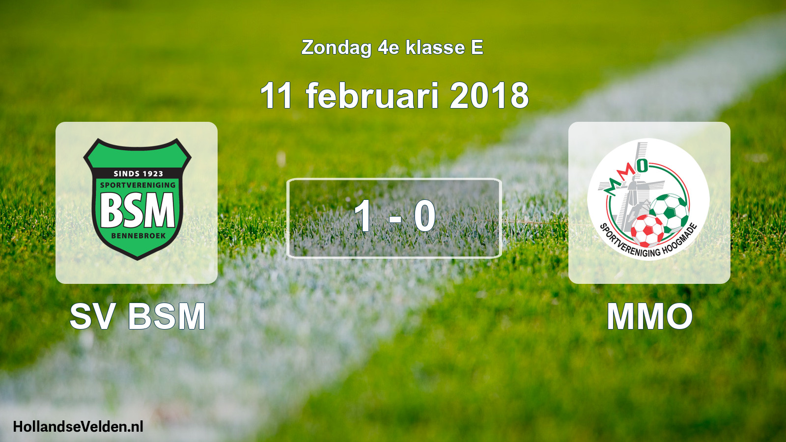 Total number of matches played: SV BSM - MMO 1 - 0 (11 February 2018)
