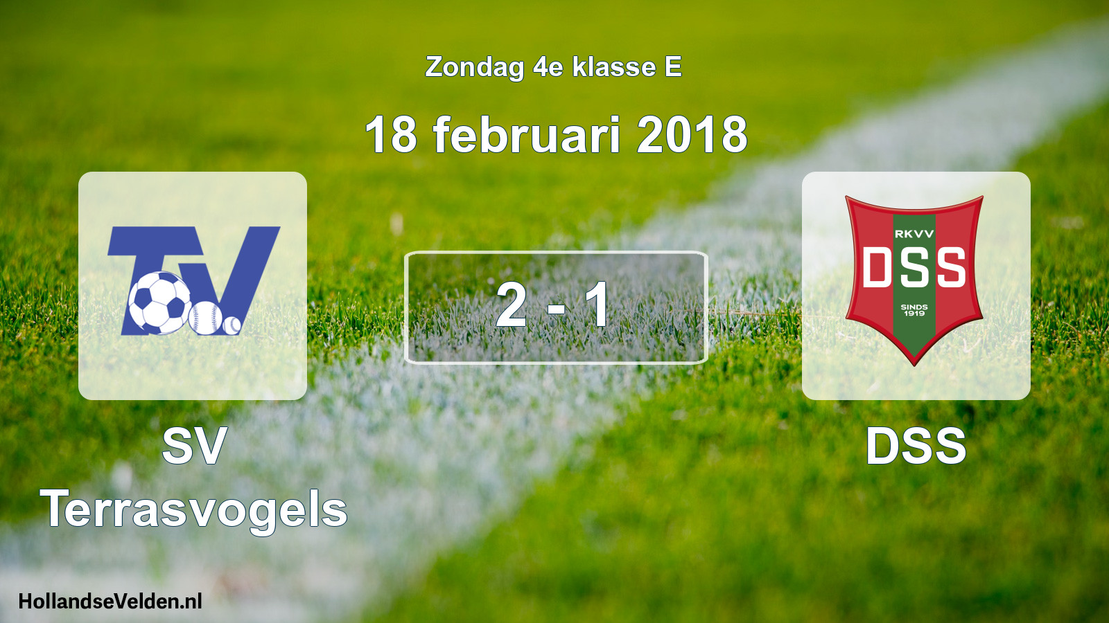 Total number of matches played: SV Terrasvogels - DSS 2 - 1 (18 February 2018)