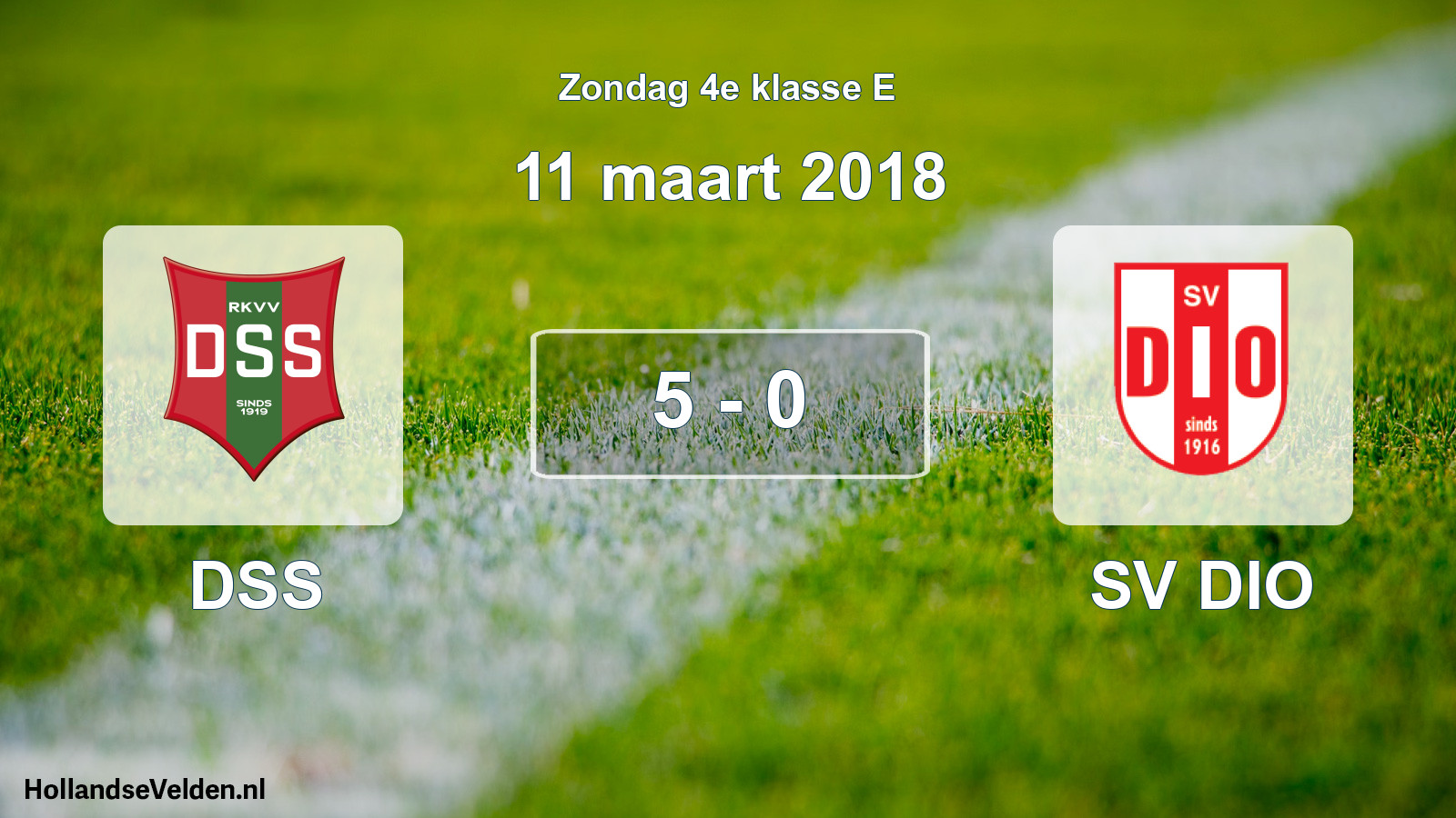 Total number of matches played: DSS - SV DIO 5 - 0 (11 March 2018)