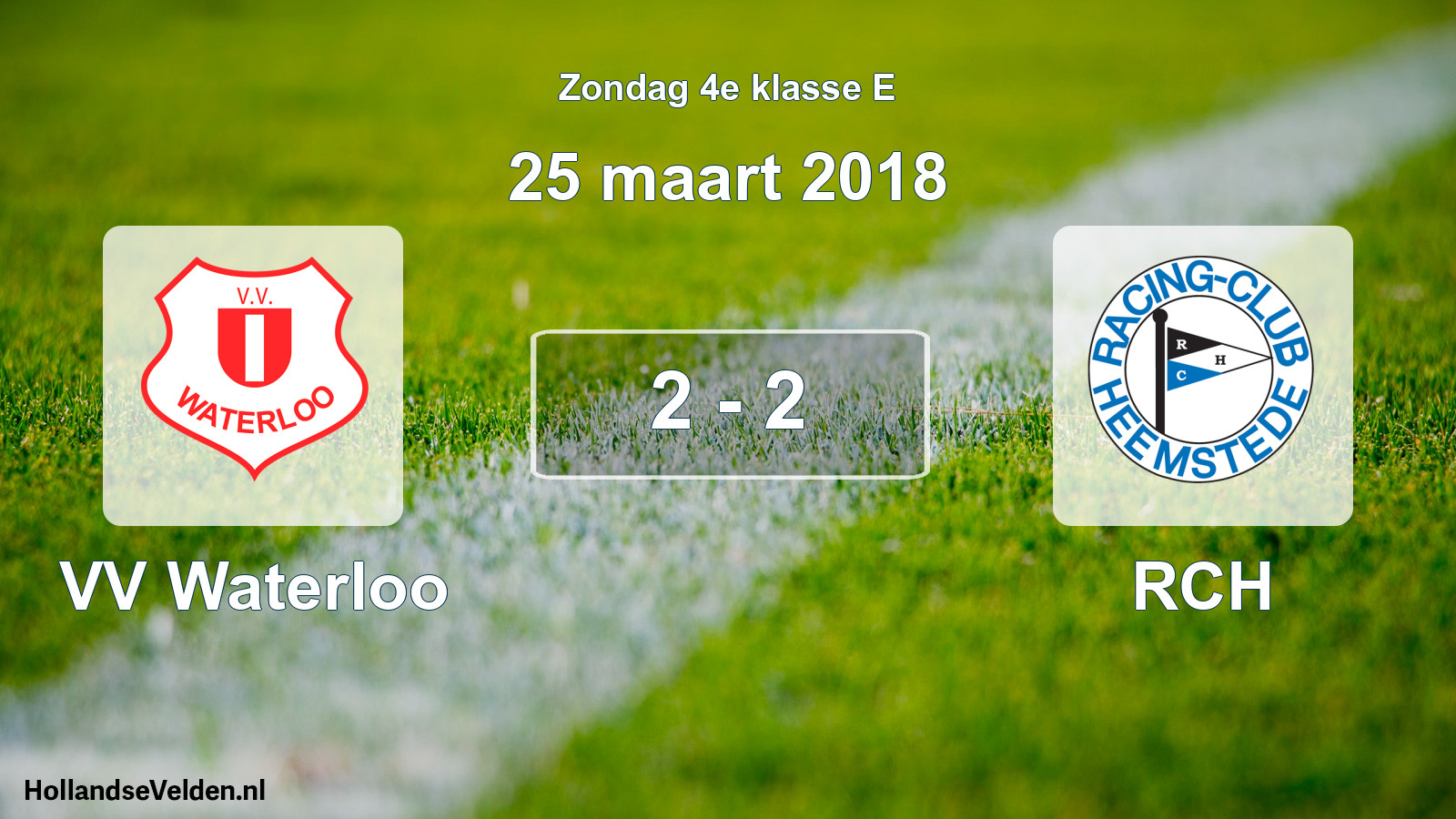 Total number of matches played: VV Waterloo - RCH 2 - 2 (25 March 2018)